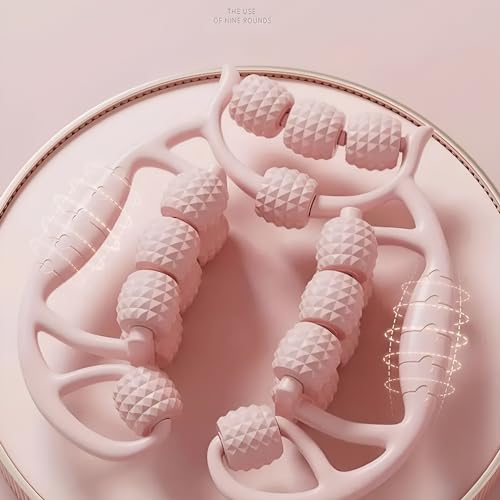 DAYANIDHI Double Leg Roller Massager | U-Shape Handheld Foam Relaxer with 18 Spiked Wheels | Deep Tissue Muscle Relief & Yoga Recovery Tool | Ideal for Exercise, Relaxation & Pain Relief - Image 5