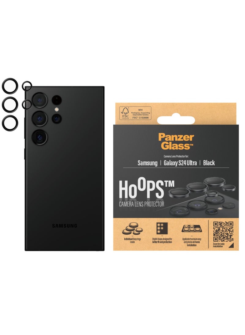 PanzerGlass PanzerGlass® Hoops™ Camera Lens Protector Samsung Galaxy S24 Ultra | Black  - Image 1