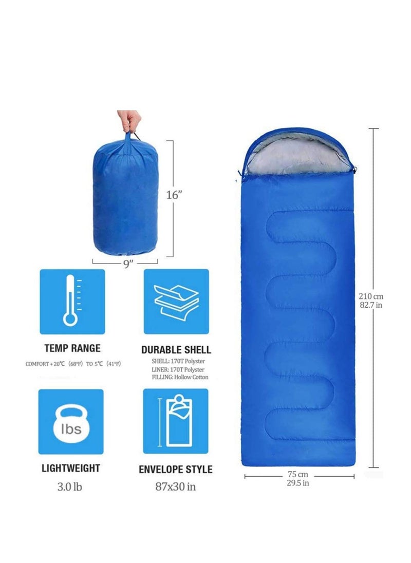 Cool Baby Style Sleeping Bag Lightweight 3 Season Weather Sleep Bags for Kids Adults Girls Women Microfiber Filled 5-20 Degree for Backpacking/Hiking/Camping/Mountaineering with Compression Sack  - Image 3