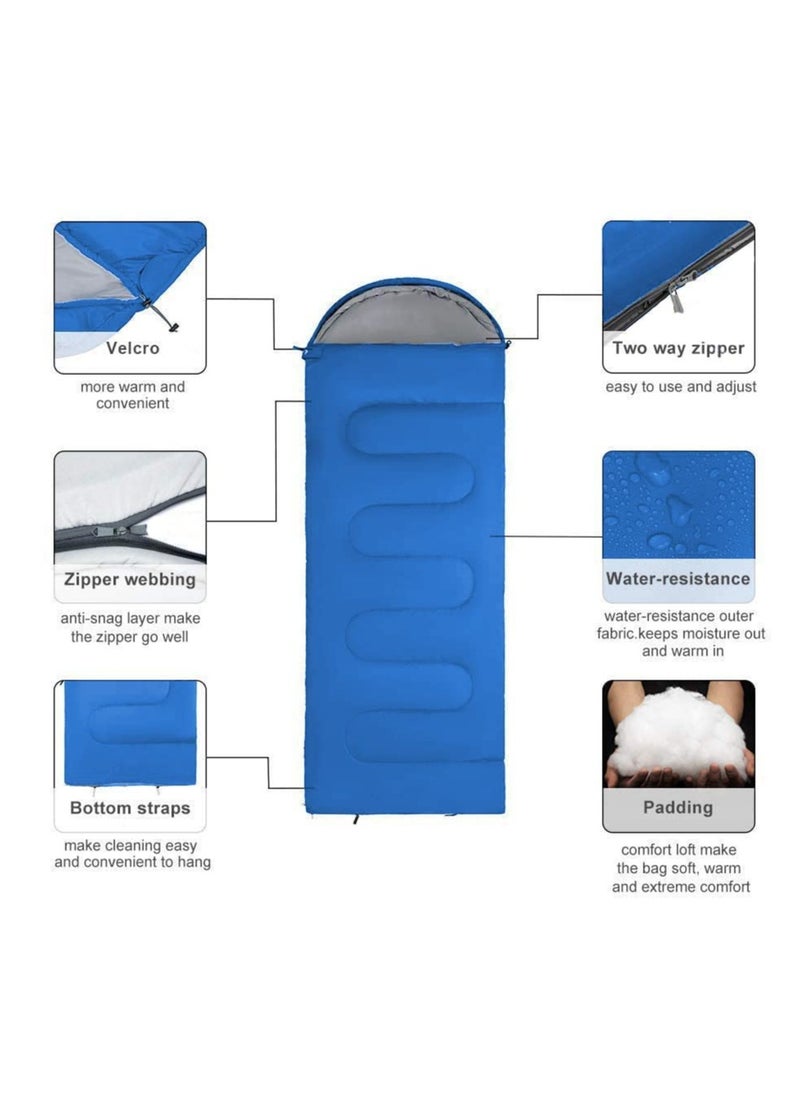 Cool Baby Style Sleeping Bag Lightweight 3 Season Weather Sleep Bags for Kids Adults Girls Women Microfiber Filled 5-20 Degree for Backpacking/Hiking/Camping/Mountaineering with Compression Sack  - Image 2