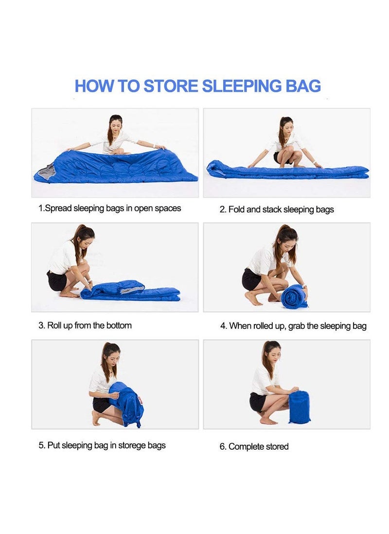 Cool Baby Style Sleeping Bag Lightweight 3 Season Weather Sleep Bags for Kids Adults Girls Women Microfiber Filled 5-20 Degree for Backpacking/Hiking/Camping/Mountaineering with Compression Sack  - Image 5