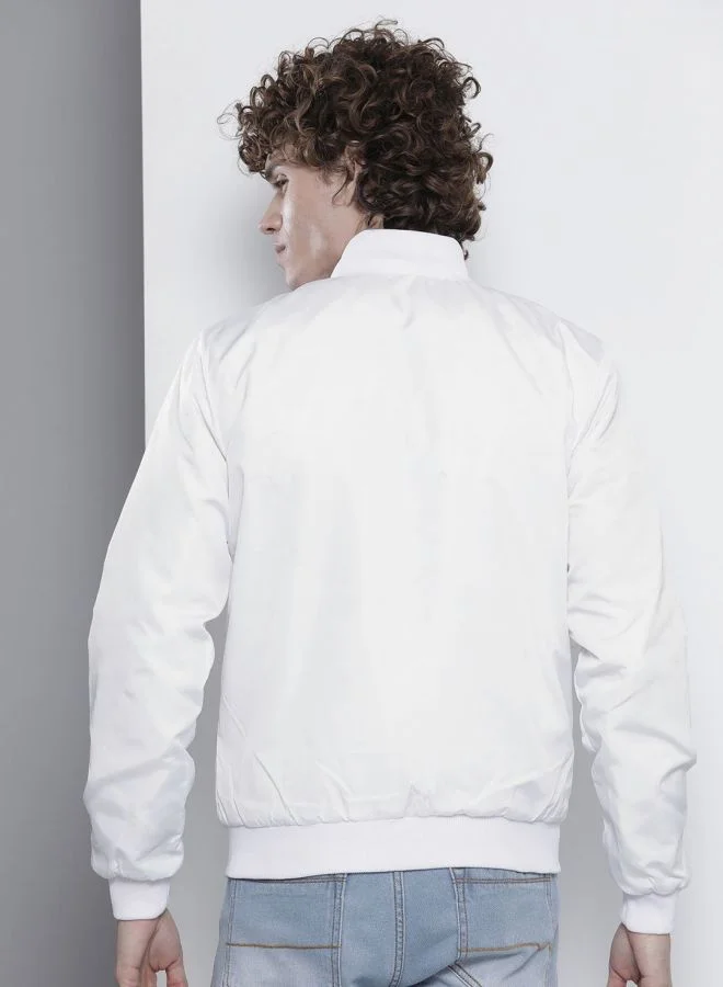 The Indian Garage Co The Indian Garage Co Men Slim Fit Printed High Neck Long Sleeves Jacket