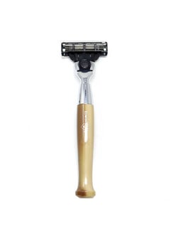 Edwin Jagger Diffusion Series Chrome Plated Handler for the Gillette Mach3 Razor (Tan)  - Image 2