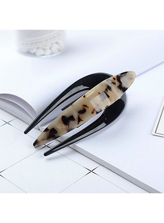 Prettyou Handmade Luloid French Design Tortoise Shell Barrettes Sideslide Opening Duck Luxury Fashion Accessories Hair Clip Claw For Women (A) - Image 5