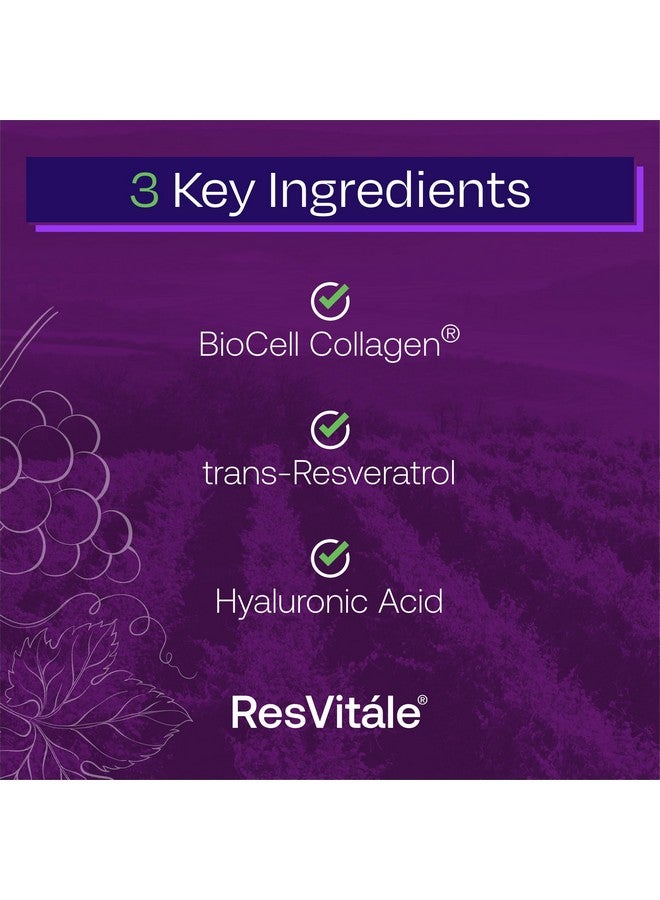 ResVitale ResVitále Collagen Enhance - Beauty Supplement with Hyaluronic Acid & Resveratrol - 120 Capsules - Image 3
