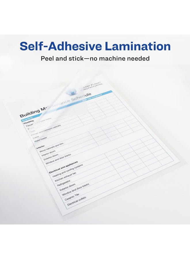 AVERY أوراق الترقق ذاتية اللصق من أفيري 73601، 9 × 12 بوصة، لاصق دائم، 50 ورقة ترقيق شفافة - Image 2