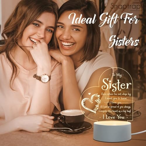 SNAPTRAP Birthday Gift for Sister Very Special|Acrylic LED Side Table Lamp for Bedroom|Sister Birthday Gift Unique|Rakshabandhan Gift for Sister|Rakhi Gift for Sister|Night Lamp for Bedroom Dim Light - Image 2