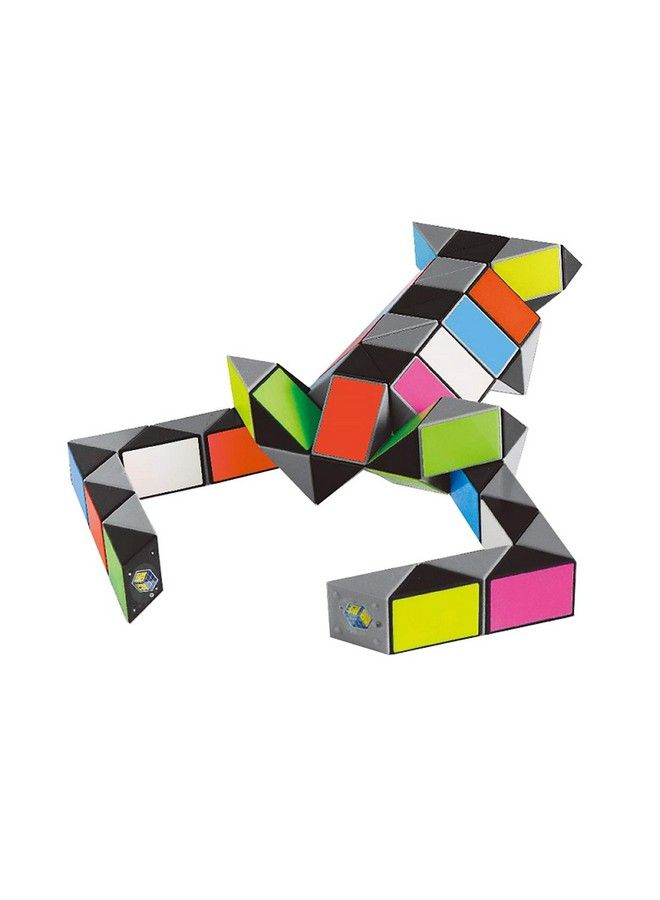 Ahyuan لعبة أحجية مكعب الثعبان الأكبر لعبة حسية مضادة للقلق بألوان قوس قزح الزاهية 8 ألوان مكعب سحري لعبة التواء أحجية ألعاب ألغاز تحفيز الدماغ أفضل ألعاب مضادة للقلق (72 قطعة) - Image 5