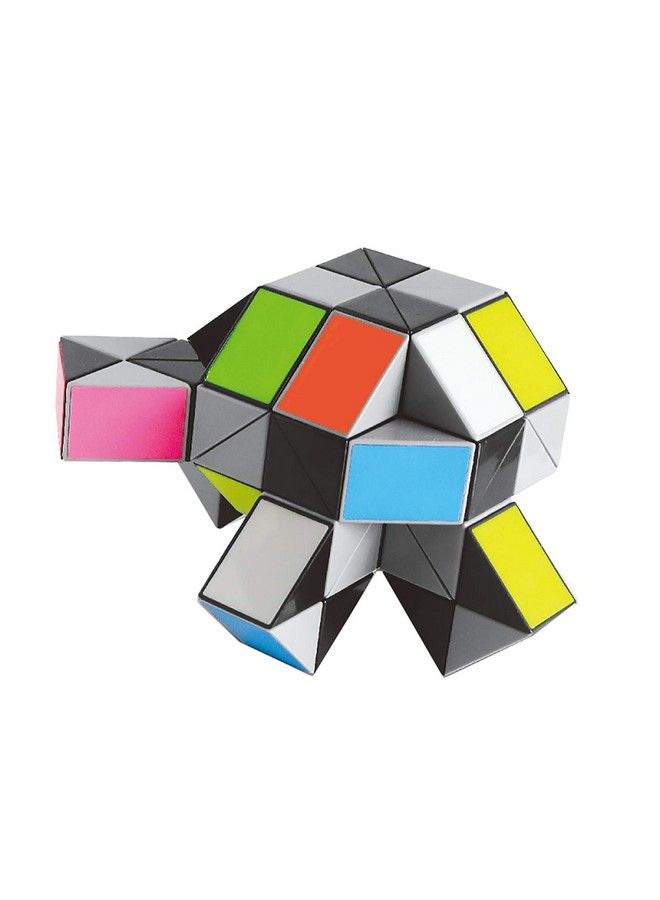 Ahyuan لعبة أحجية مكعب الثعبان الأكبر لعبة حسية مضادة للقلق بألوان قوس قزح الزاهية 8 ألوان مكعب سحري لعبة التواء أحجية ألعاب ألغاز تحفيز الدماغ أفضل ألعاب مضادة للقلق (72 قطعة) - Image 4