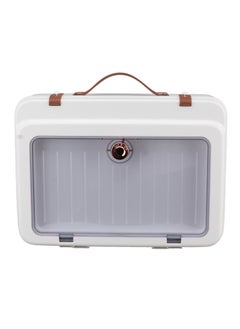 Excefore Plastic Storage Bin with Lid Portable Project Case with Handle Waterproof Document Bag File Storage Bag for Home Business Trips Separation Design All round Organize and Protect Documents  - Image 1