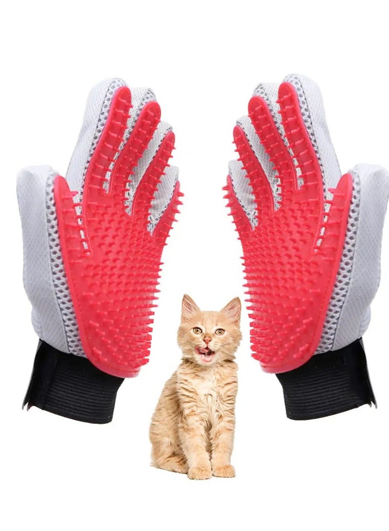KASTWAVE Pet Grooming Gloves, Efficient Pet Hair Remover Massage Mitt, Deshedding Brush Gloves for Cats, Dogs, Rabbits and Horses, Pet Massage Long or Short Fur Bathing  - Image 1