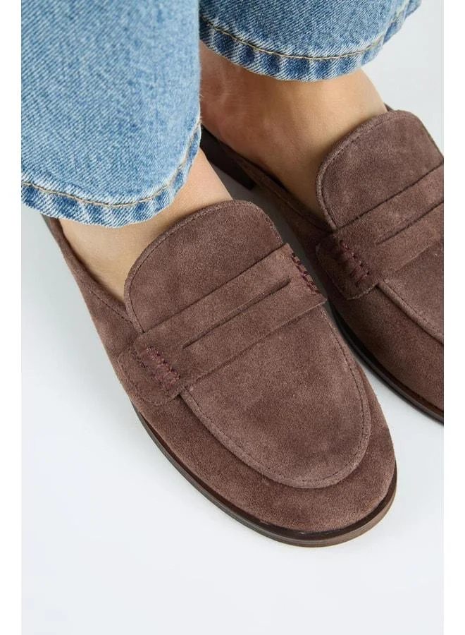 Manijero  Linette Women's Genuine Leather Loafer Sabo Brown Slipper. for Women | Best Price UAE
