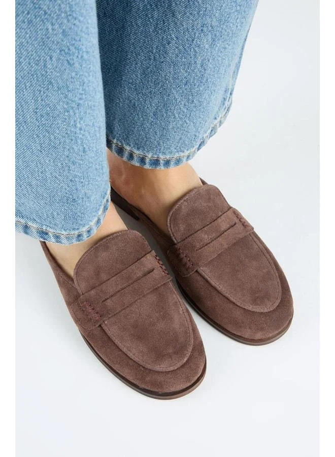Manijero  Linette Women's Genuine Leather Loafer Sabo Brown Slipper. for Women | Best Price UAE