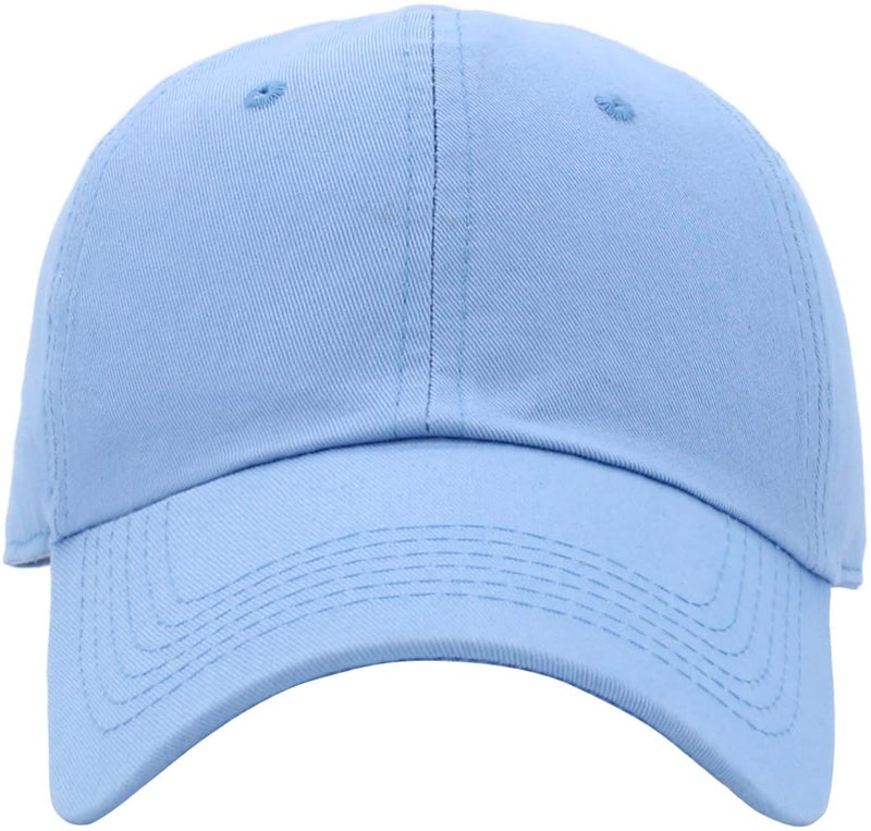 KBETHOS KB-LOW SKY Classic Cotton Dad Hat Adjustable Plain Cap. Polo Style Low Profile (Unstructured) (Classic) Sky Adjustable - Image 2