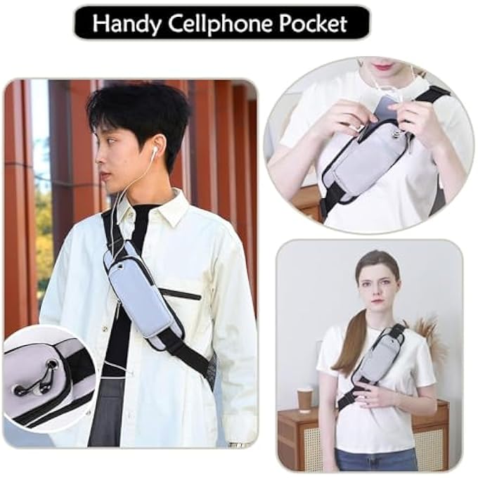 rayihni Waterproof Sling Backpack Crossbody Sling Bag Cross Bag Adjustable Travel Hiking Essentials Casual Daypack Multipurpose Chest Bag Purse for Women Men - Image 5