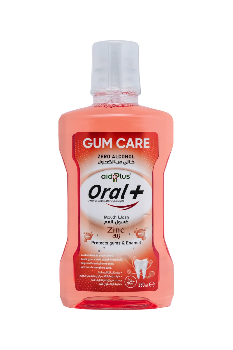 AID PLUS Oral+ Gum Care Mouthwash – Alcohol-Free, Zinc-Enriched Formula for Healthy Gums & Fresh Breath 250ml - Image 1