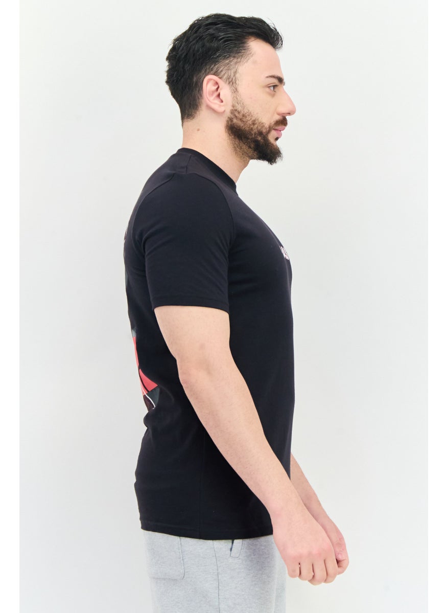 Adidas Men Sportswear Fit Short Sleeve Training T-Shirt, Black  - Image 3