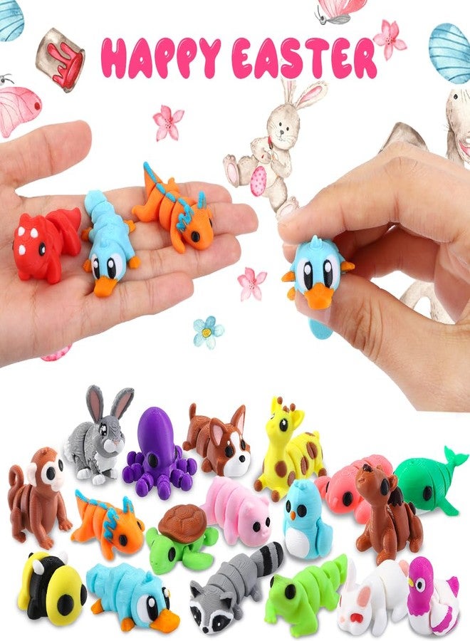 Vellibring 24pcs Prefilled Easter Eggs 3D Printed Animals for Kids, Easter Plastic Egg Basket Stuffers Hunt Gifts for Boys Girls Easter Prizes Goodie Bag Classroom Birthday Party Favor - Image 4