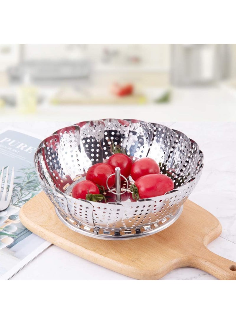 FLIPXEN FLIPXEN Folding Collapsible Basket Stainless Steel Vegetable Steamer Instant Pot Accessories for Food Pack of 1  - Image 4