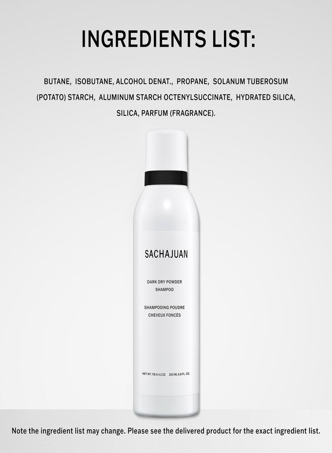 SachaJuan Dark Dry Powder Shampoo WT. 118 gm 200 ml 6.8 oz - Image 4