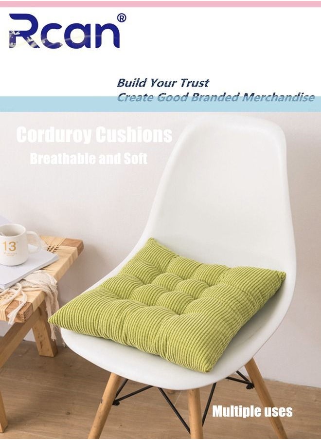 Rcan Chair Cushion Bay Window Tatami Floor Pillow Cushion Corduroy Thickened Square Soft Fluffy Pillow Back Suitable for Office Family Car Tables Chairs School  - Image 1