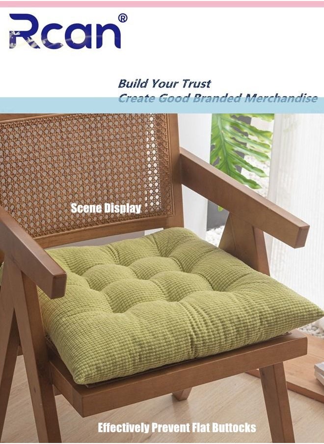 Rcan Chair Cushion Bay Window Tatami Floor Pillow Cushion Corduroy Thickened Square Soft Fluffy Pillow Back Suitable for Office Family Car Tables Chairs School  - Image 4