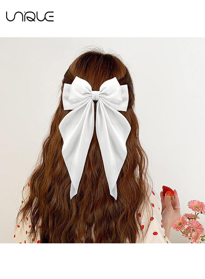 Unique 2 Pcs Hair Clip - Satin Butterfly Knot Hair Clip - Black & White Bow Hair Dress Up Accessories for Party/Show/Wedding - Image 4