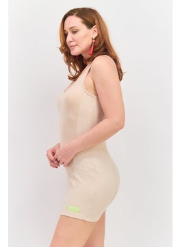 PUBLIC DESIRE Women Solid Mini Dress, Tan  - Image 4