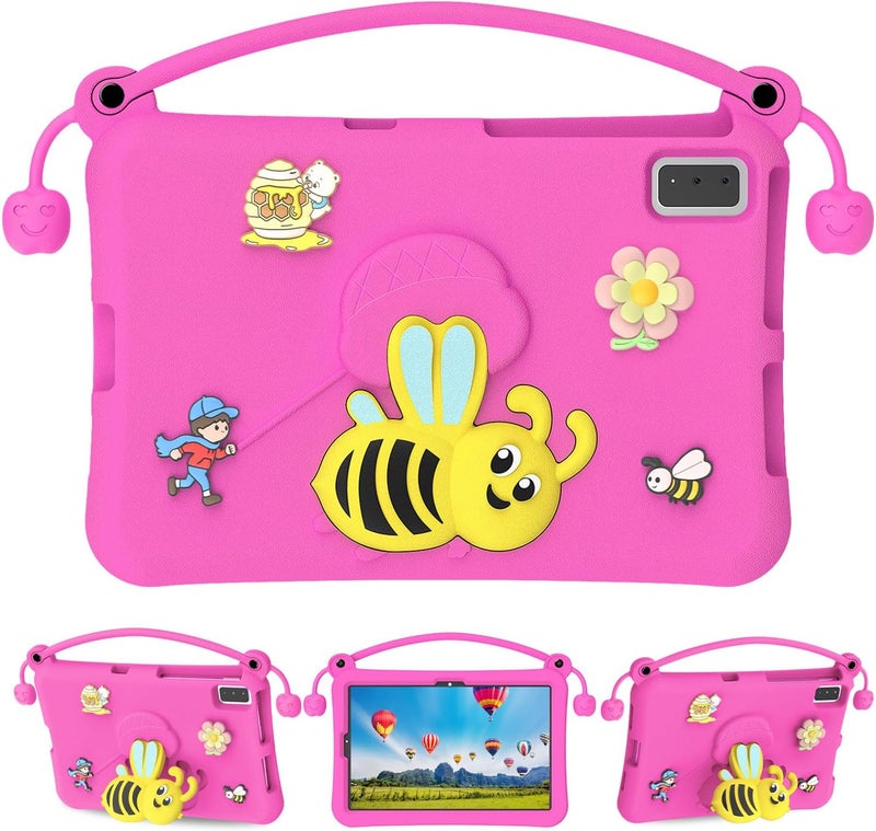 Yunseity EVA Kids Tablet Case Shockproof Tablet Cover Lightweight Sleeve with Stand for TAB S6 10.5 A7 10.4 for S6 Lite 10.4 for M10 10.3 (Rose Red) - Image 1