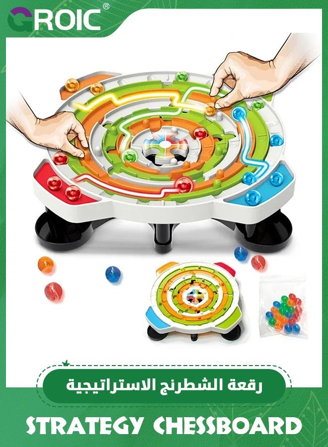 GROIC Circle Ball Game, Logic Chess Track Board Game, Maze Game Family Interaction Puzzle Strategy Chessboard Logical Thinking Training Game Strategy Board Game - Image 1