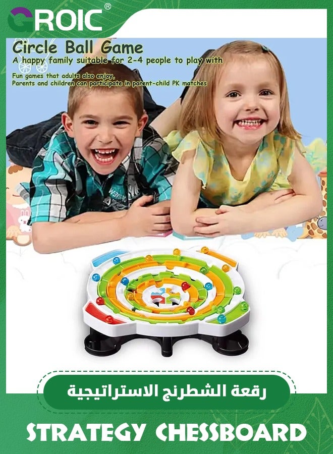 GROIC Circle Ball Game, Logic Chess Track Board Game, Maze Game Family Interaction Puzzle Strategy Chessboard Logical Thinking Training Game Strategy Board Game - Image 2