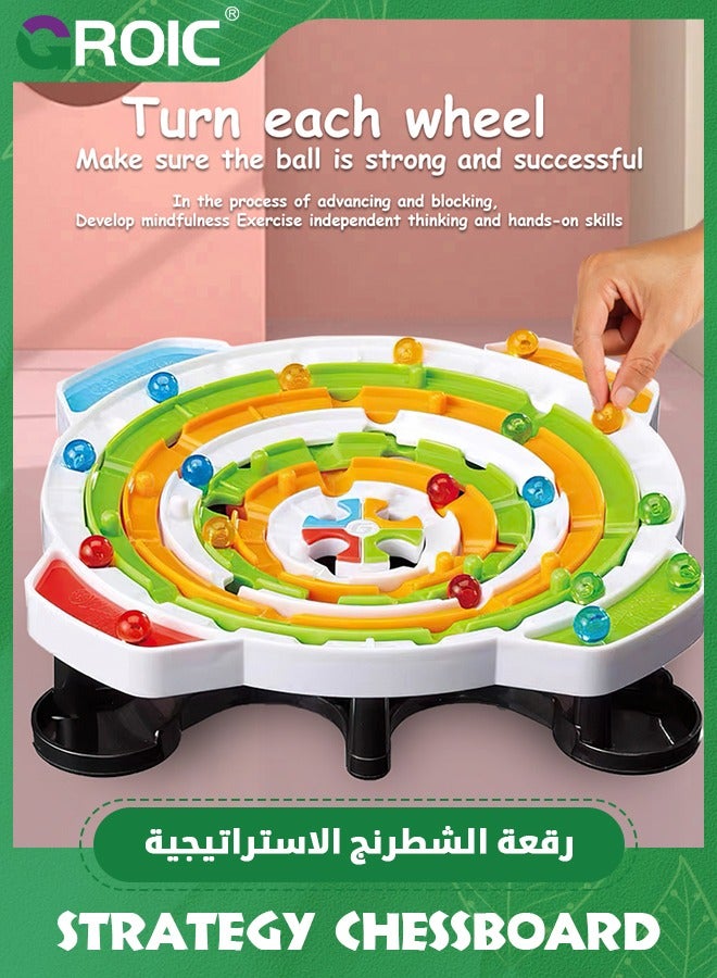 GROIC Circle Ball Game, Logic Chess Track Board Game, Maze Game Family Interaction Puzzle Strategy Chessboard Logical Thinking Training Game Strategy Board Game - Image 4