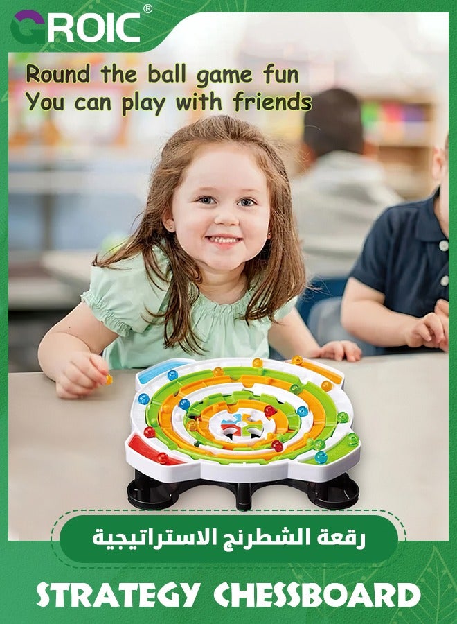 GROIC Circle Ball Game, Logic Chess Track Board Game, Maze Game Family Interaction Puzzle Strategy Chessboard Logical Thinking Training Game Strategy Board Game - Image 5