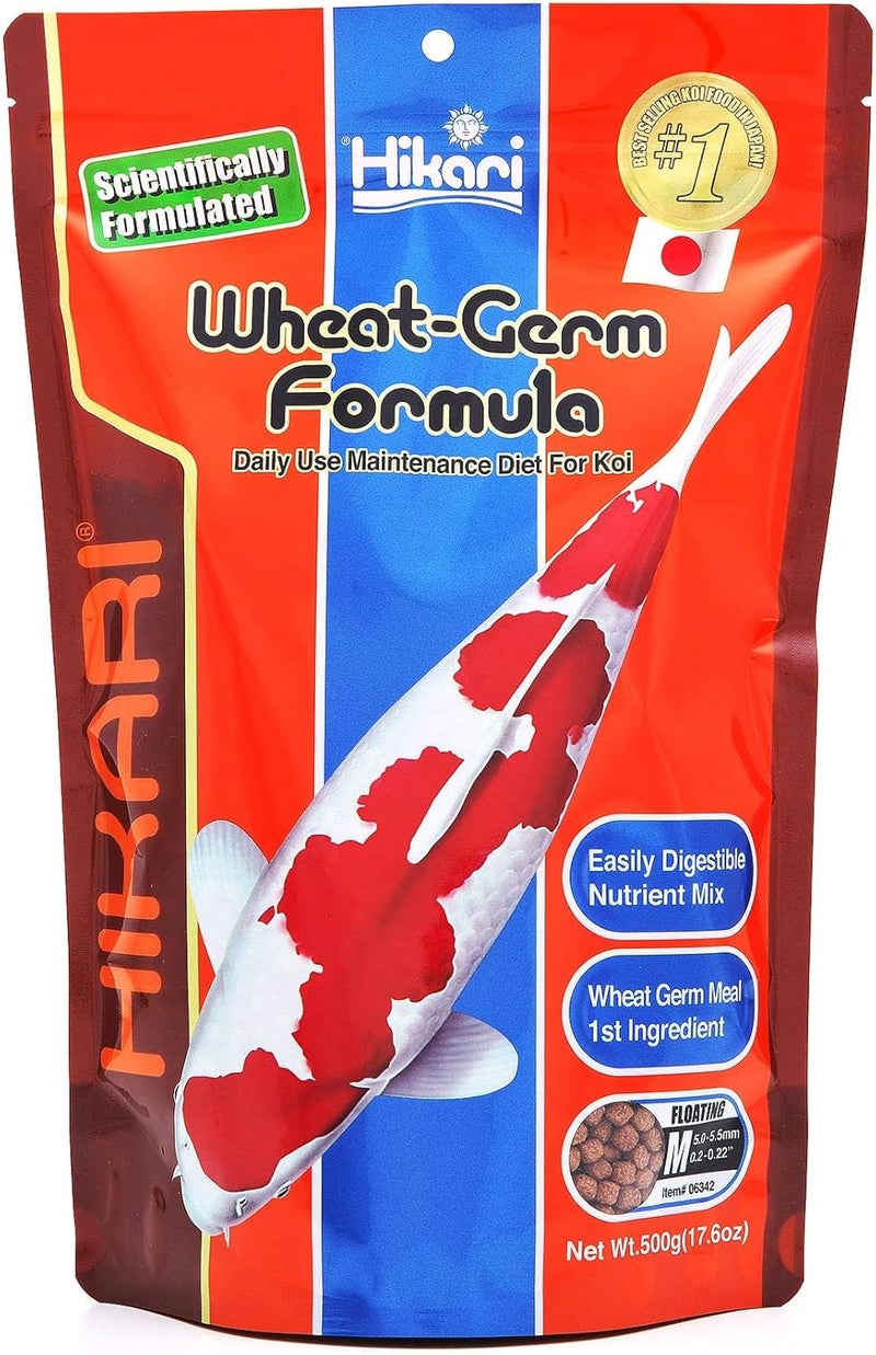 Hikari Wheat Germ Formula Floating Pellets for Koi - 17.6 Ounce