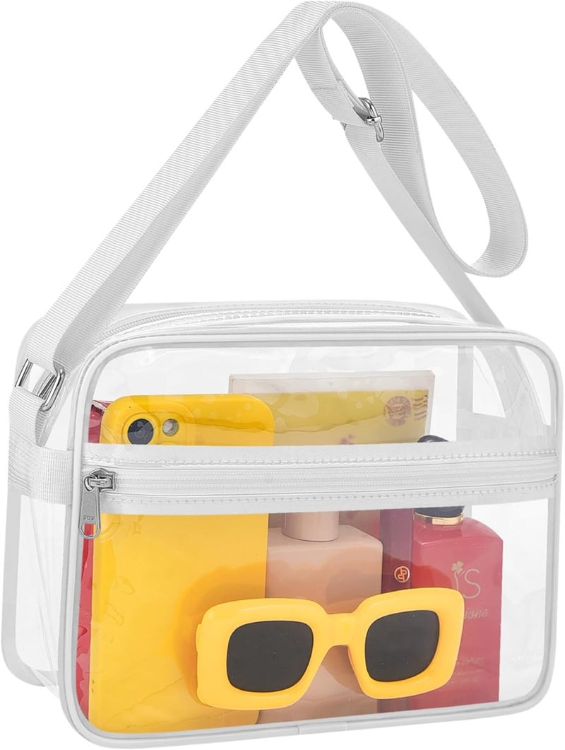 MAYTREE Clear Bag for Stadium Events Clear Messenger Bag Suitable for Concert Outfits and Sports Events - Image 1