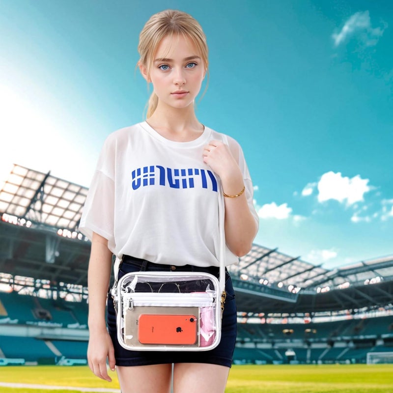 MAYTREE Clear Bag for Stadium Events Clear Messenger Bag Suitable for Concert Outfits and Sports Events - Image 2