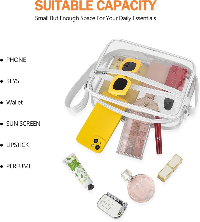 MAYTREE Clear Bag for Stadium Events Clear Messenger Bag Suitable for Concert Outfits and Sports Events - Image 5