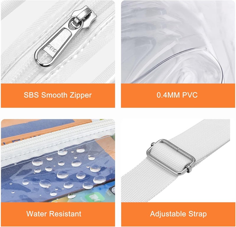 MAYTREE Clear Bag for Stadium Events Clear Messenger Bag Suitable for Concert Outfits and Sports Events - Image 4