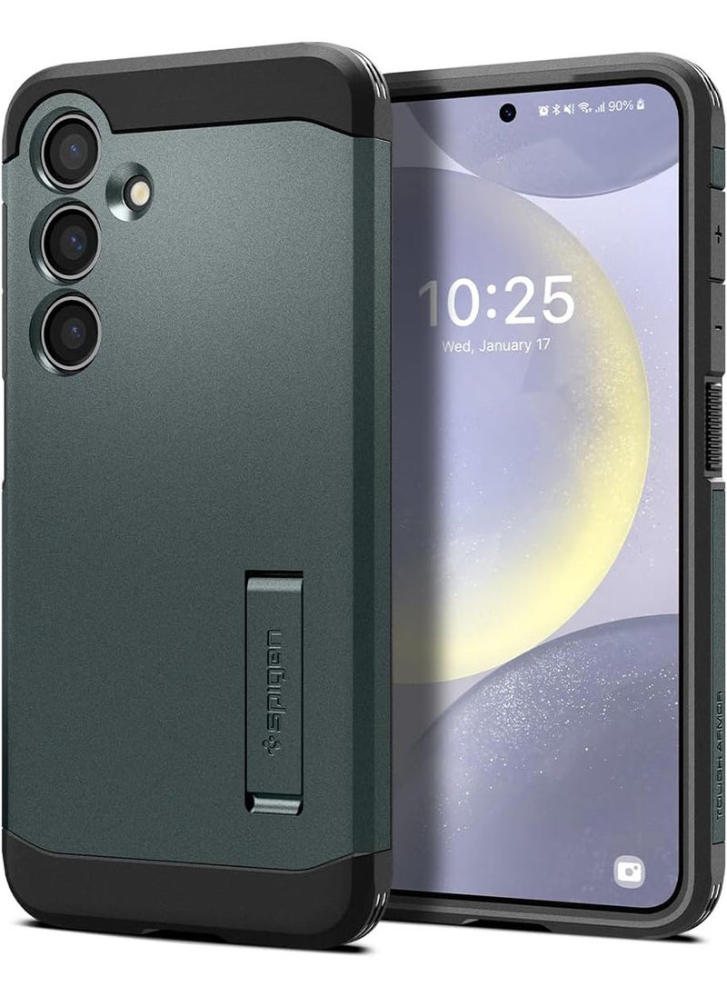 Spigen Tough Armor for Samsung Galaxy S24 PLUS case cover with Extreme Impact Foam - Abyss Green  - Image 1