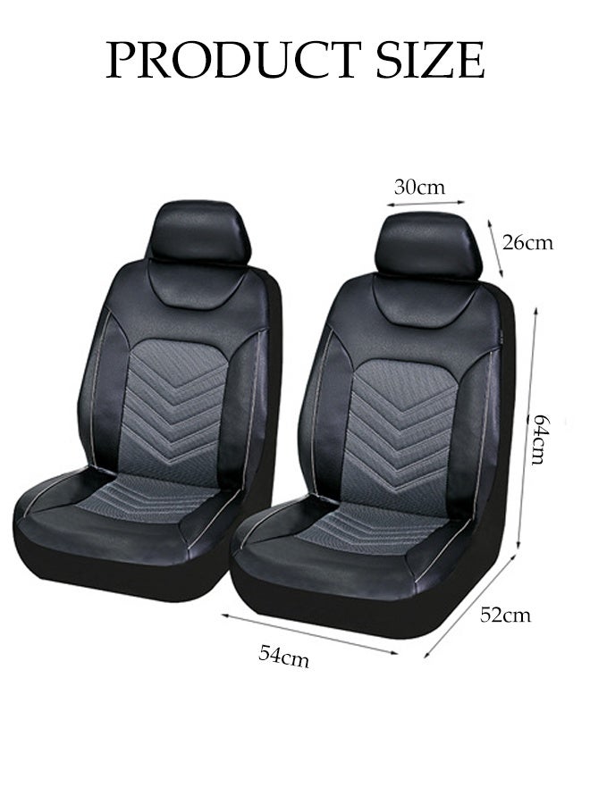 DUNISO 9 Pcs Car Seat Cover, Universal Fully Wrapped Seat Cushion, 5 Seats PVC Car Backrest Seat Cover, Wear Resistant And Anti Slip, Easy to Install，Suitable For All Seasons, Suitable For Most Car Seats - Image 2