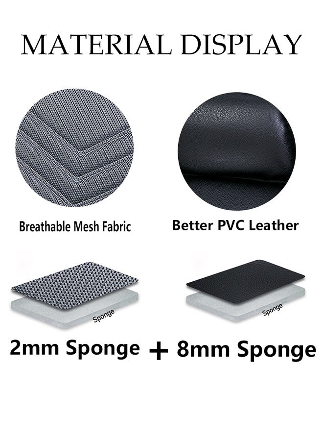 DUNISO 9 Pcs Car Seat Cover, Universal Fully Wrapped Seat Cushion, 5 Seats PVC Car Backrest Seat Cover, Wear Resistant And Anti Slip, Easy to Install，Suitable For All Seasons, Suitable For Most Car Seats - Image 3