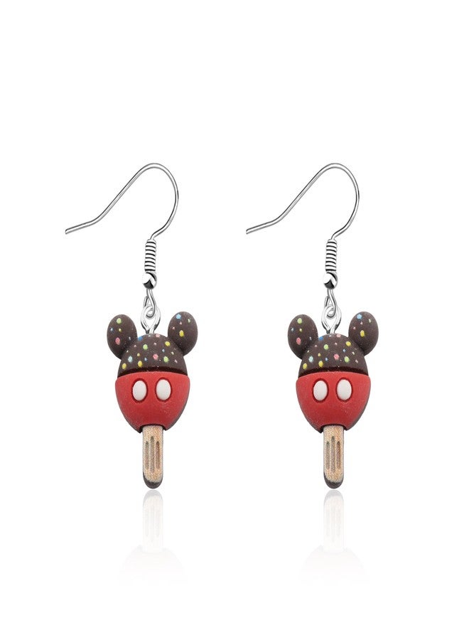 MAOFAED Mouse Ice Cream Earring for Women, Ice Cream Lover Gift, Foodie Earring, Snacks Lover Gift(mouse icecream) - Image 1