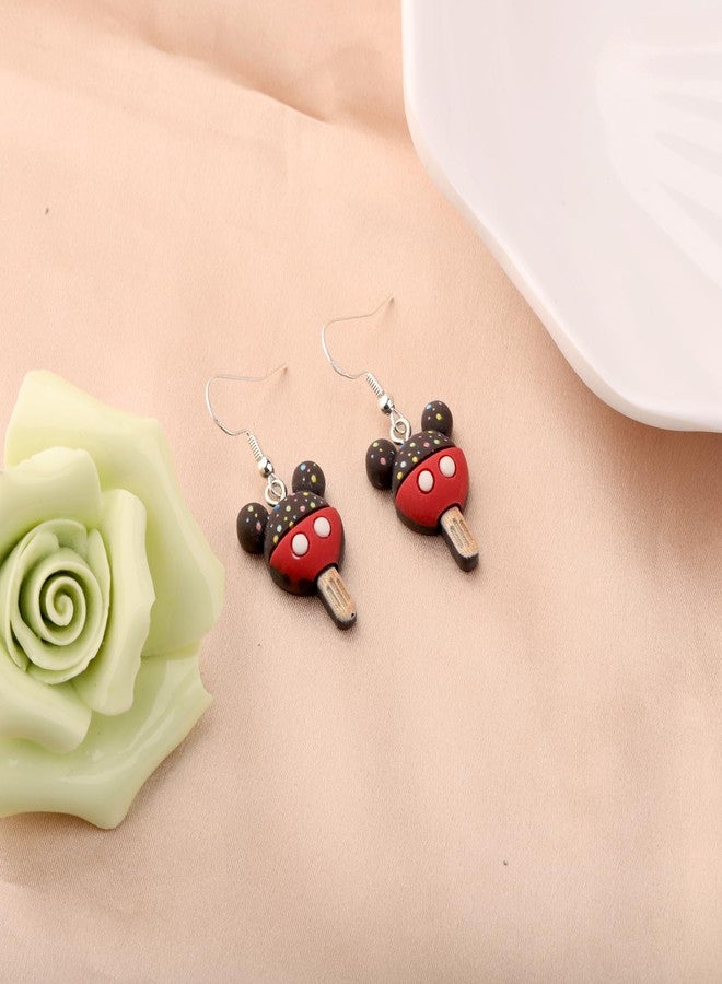 MAOFAED Mouse Ice Cream Earring for Women, Ice Cream Lover Gift, Foodie Earring, Snacks Lover Gift(mouse icecream) - Image 4