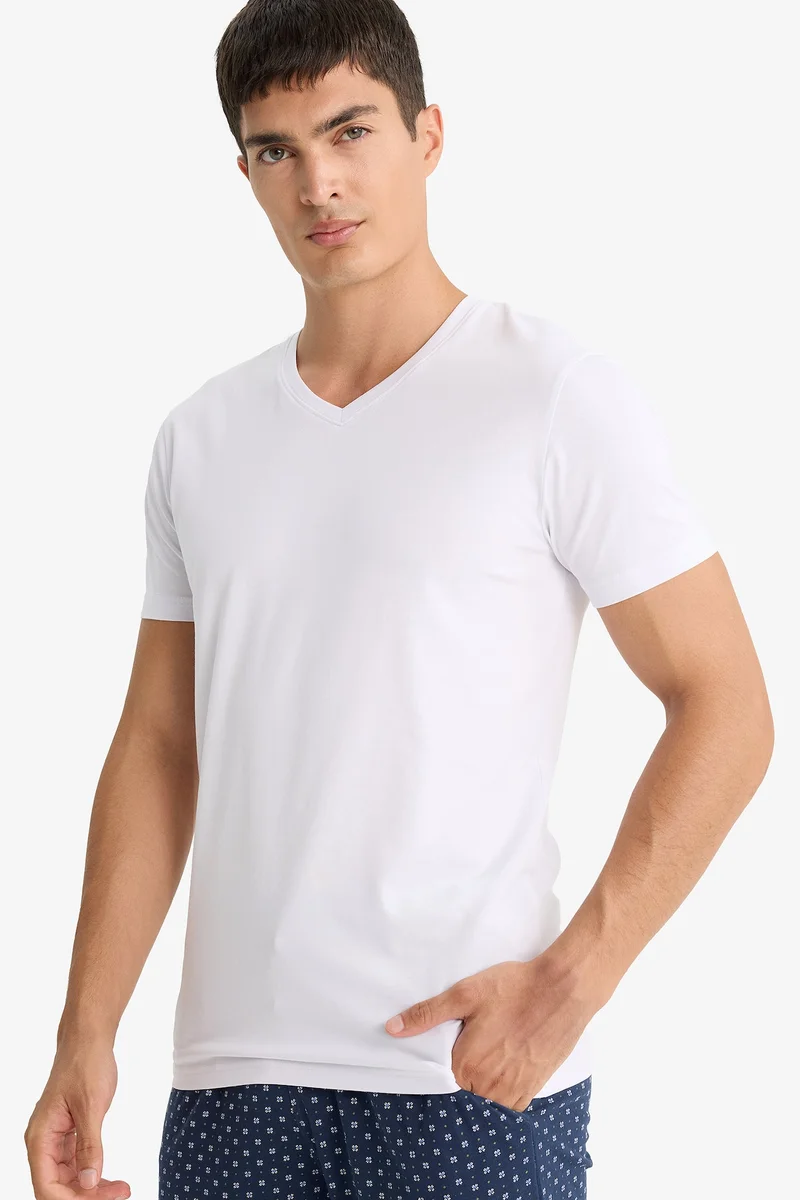 ديفاكتو Slim Fit Short Sleeve Knitted Tops