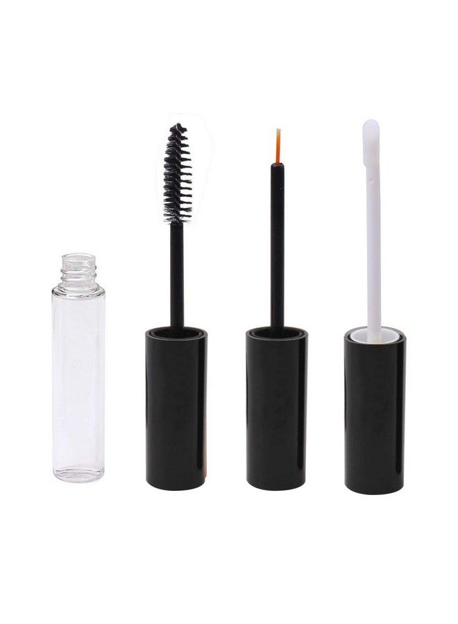 Pengxiaomei 10Ml Empty Mascara Tube, Eyeliner Tube And Lip Gloss Tubes, Black Eyelash Cream Container Bottle With Funnels Transfer Pipettes Stocking Stuffers For Women Christmas Gifts (3Pcs) - Image 2