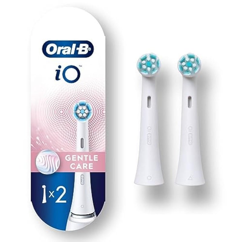 Oral-B iO Series Gentle Care Electric Toothbrush Replacement Brush Heads for an Oral-B Electric Toothbrush, 2 count, White - Image 1