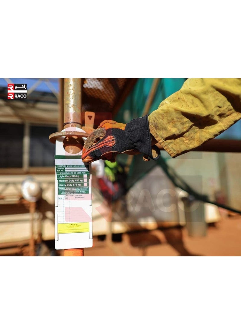RACO حامل حالة السقالات وعلامات فحص السلامة للسقالات - حزمة من 10 علامات لمنع الحوادث - Image 3