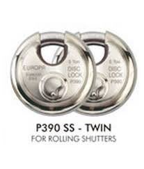 Europa Combo of Stainless Steel Mirrored Twin Lock with 4 Keys (Silver, 90 mm) - Image 2