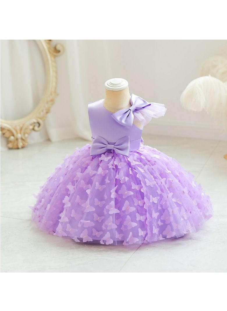 KUYING New Girls' Puffy Dress Birthday Dress Dress 