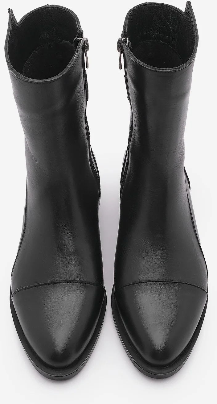 MARJIN Women Genuine Leather Casual Boots Zipper Tekas